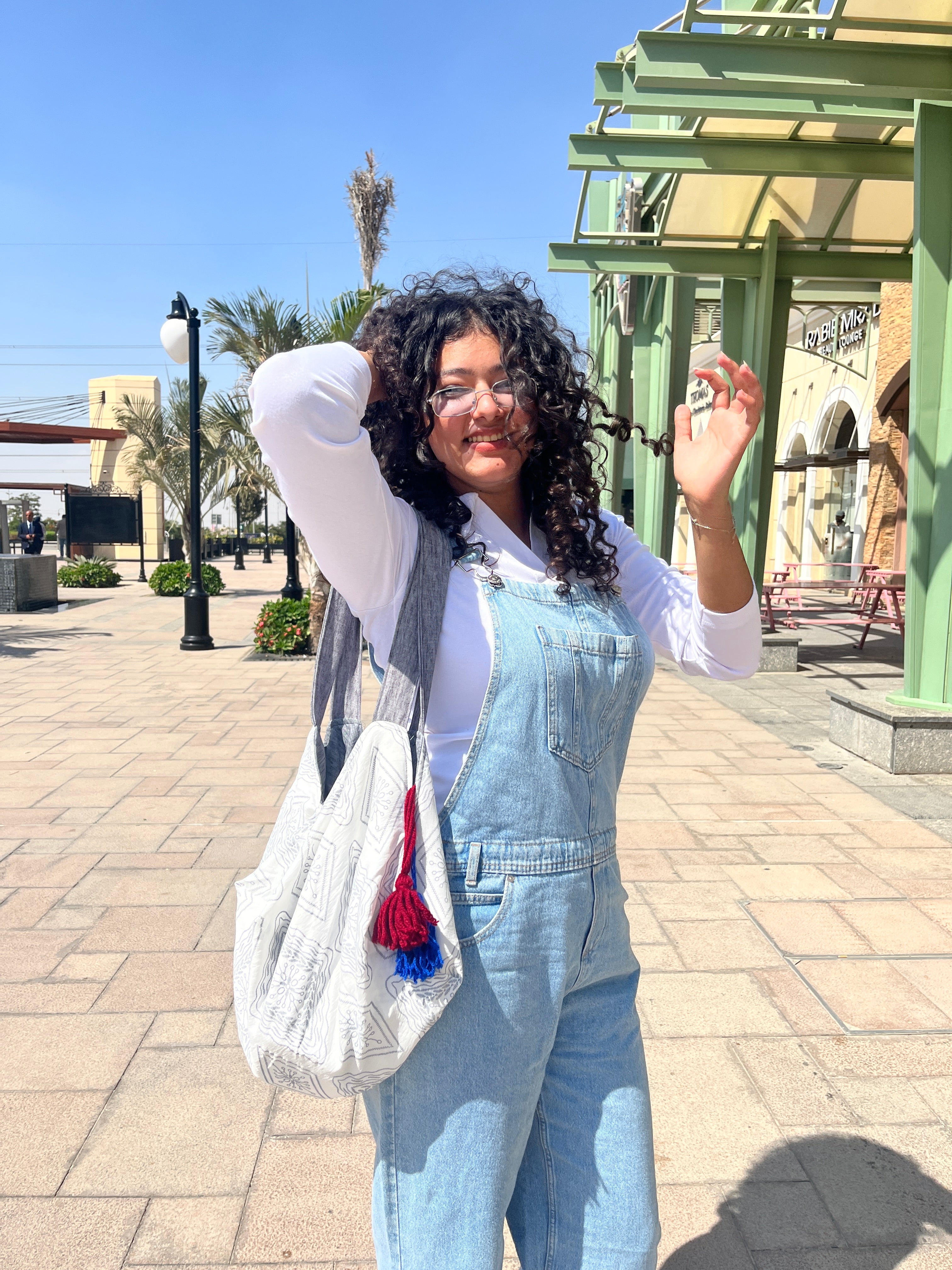 Gray double faced bag
