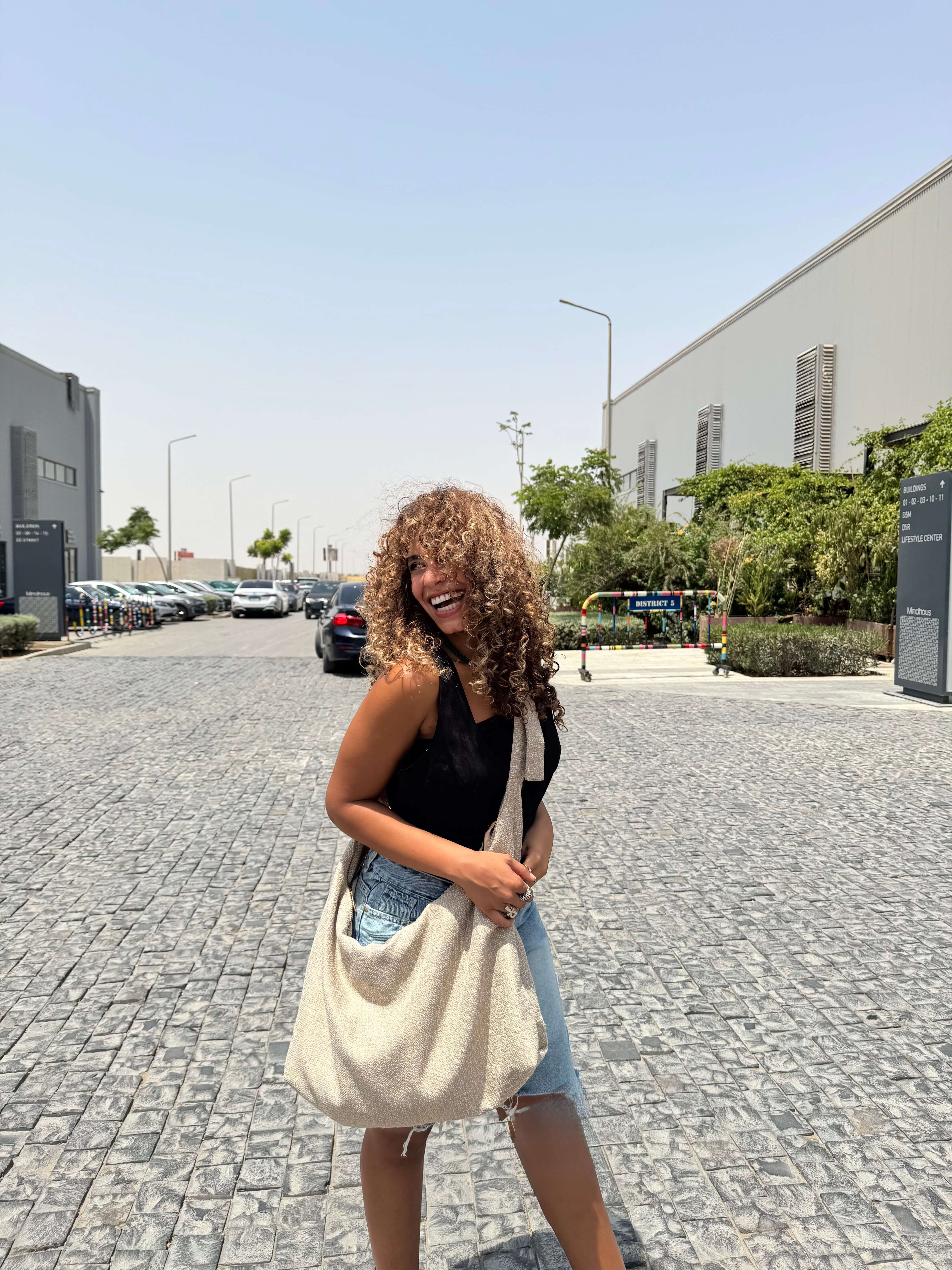 Linen hobo Bag