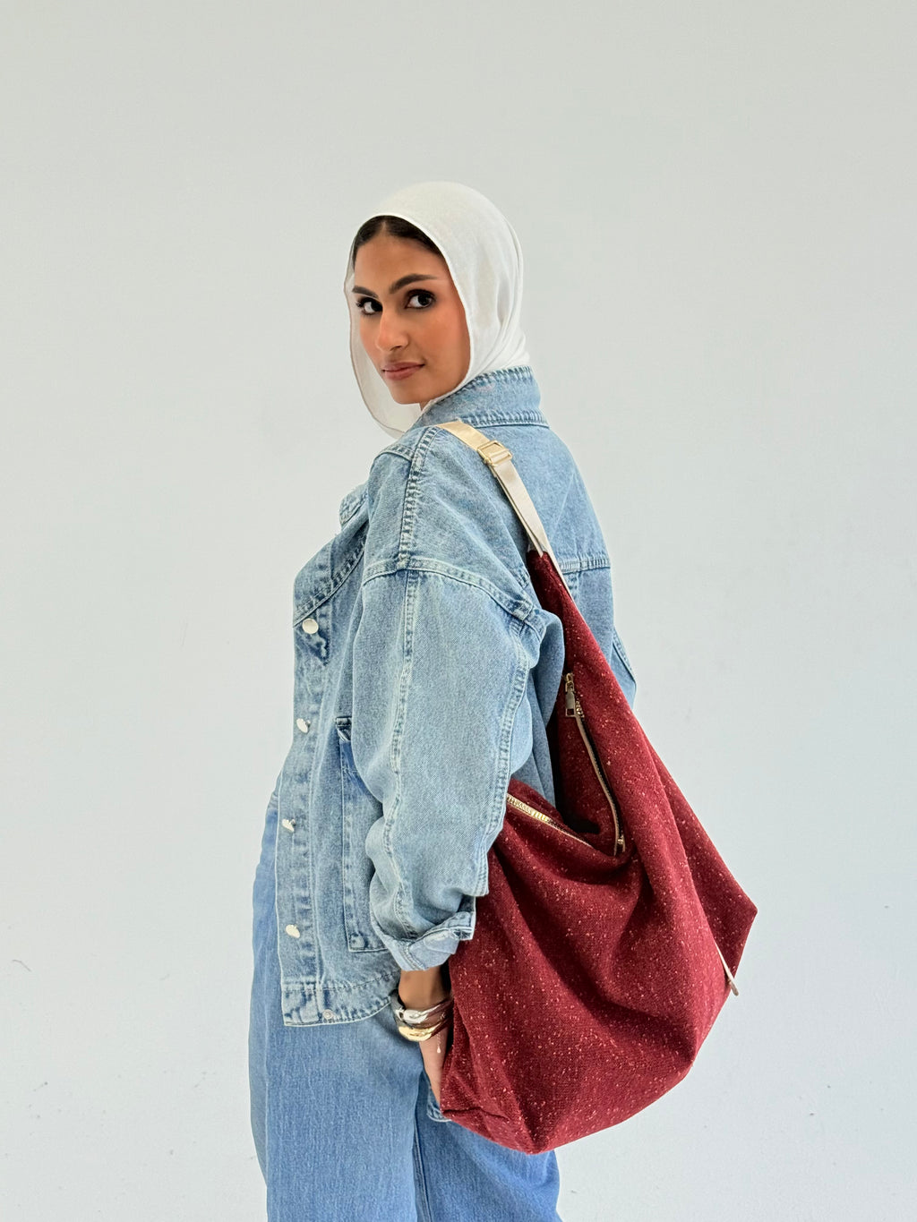 Burgundy Hobo Bag