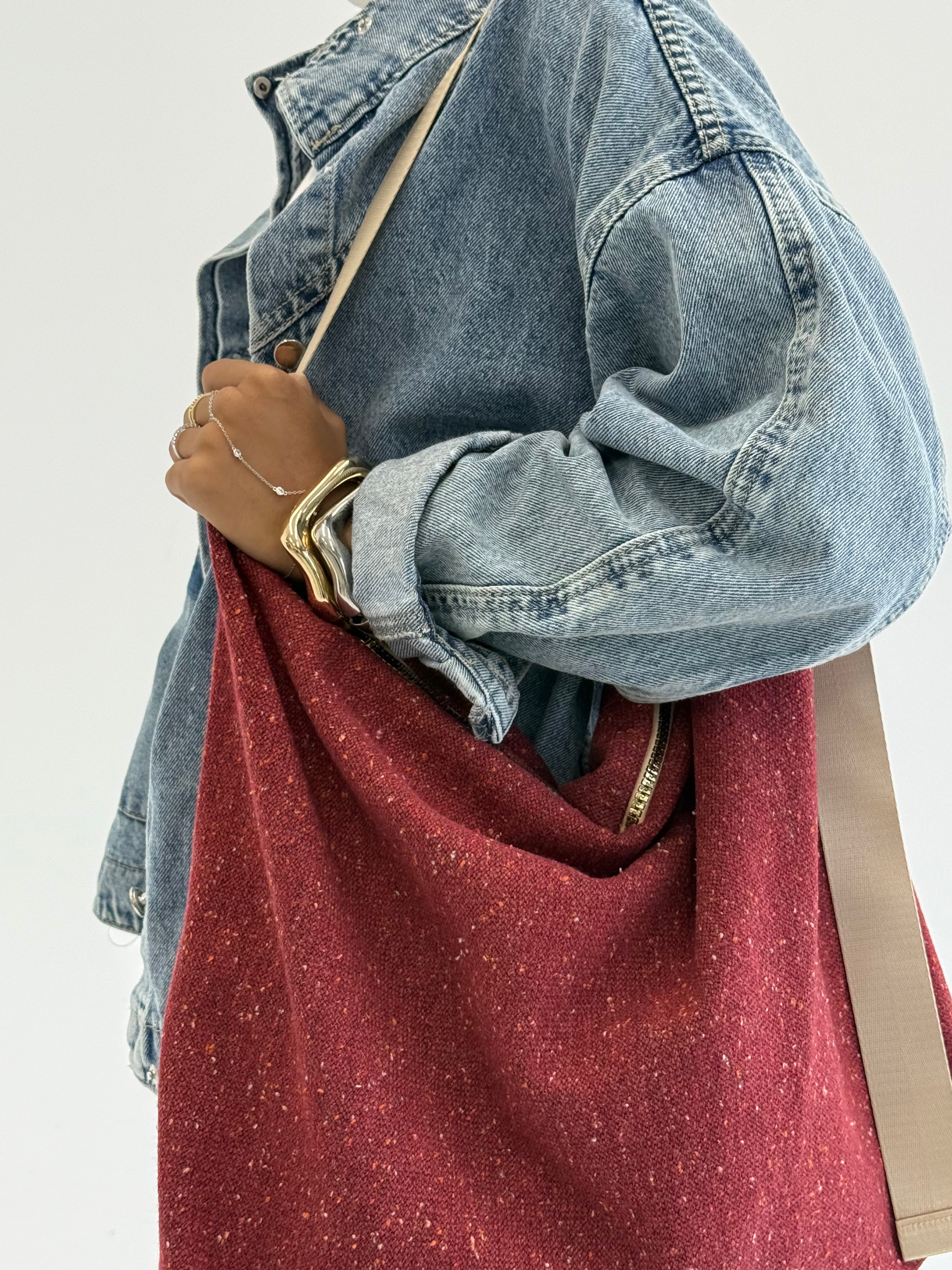 Burgundy Hobo Bag